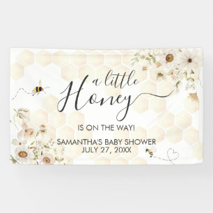 Banderoles Un petit Baby shower d'abeilles au miel
