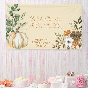 Banderoles Un petit citrouille est en route Fall Rustic