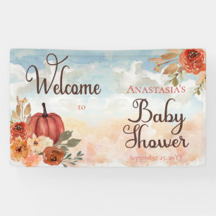 Banderoles Un Petit Citrouille   Floral Girl Baby shower Bien