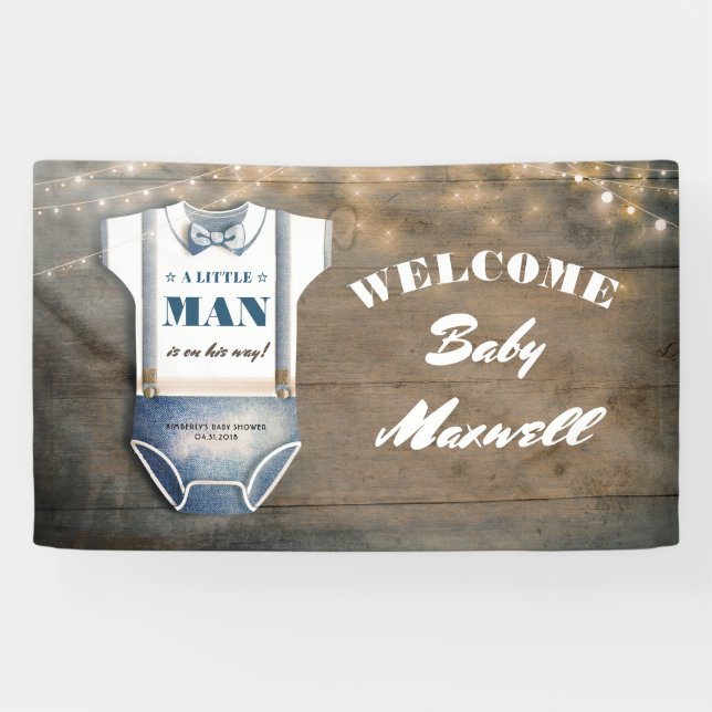 Banderoles Un petit homme | BABY SHOWER | Baby Boy (Horizontal)