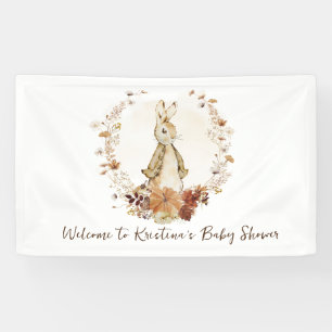 Banderoles Un petit lapin Flopsy citrouille est sur le chemin