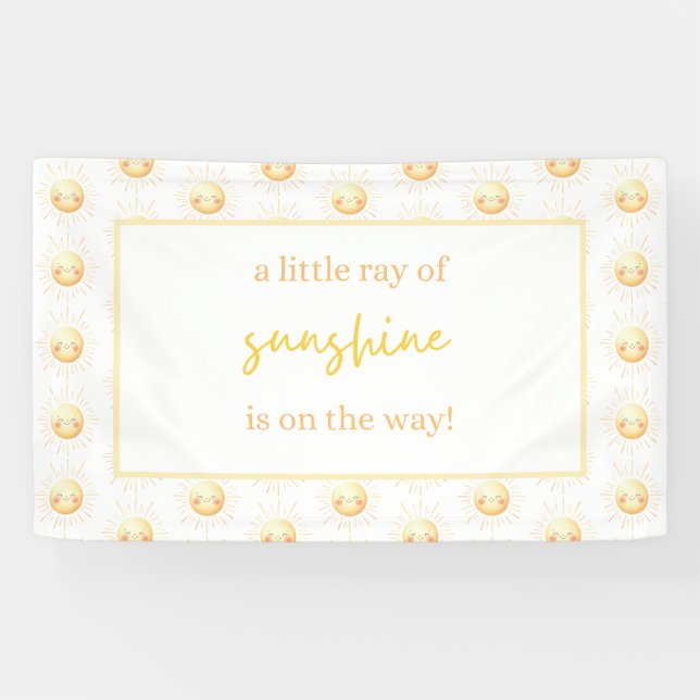 Banderoles Un petit rayon de soleil est sur le Baby shower Wa (Horizontal)