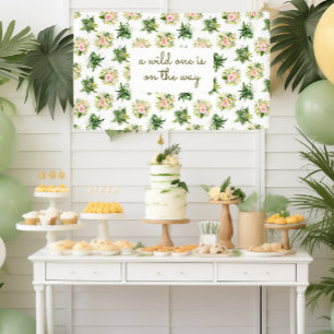 Banderoles Un petit sauvageon arrive - Baby Shower Tropical