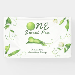Banderoles Un premier anniversaire de Sweet Pea