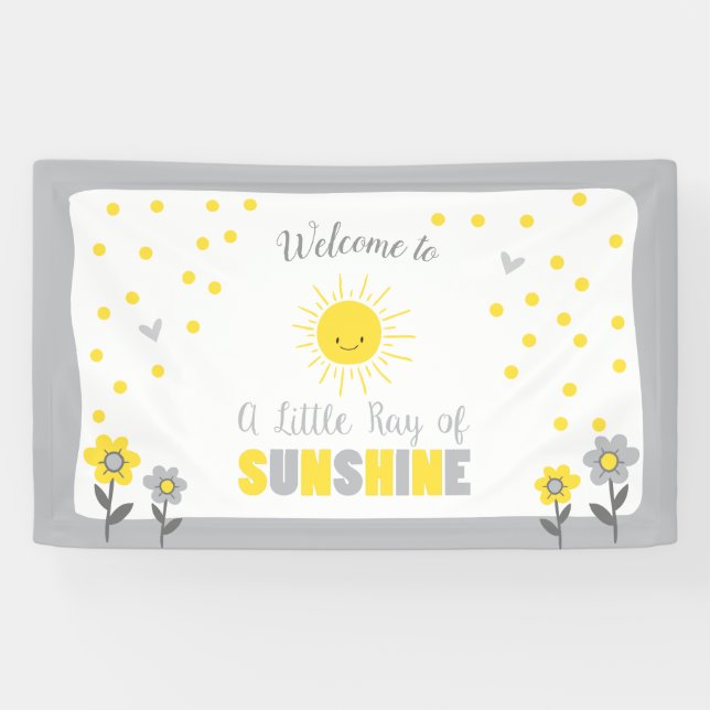 Banderoles Un rayon de soleil Baby shower de toile de fond So (Horizontal)