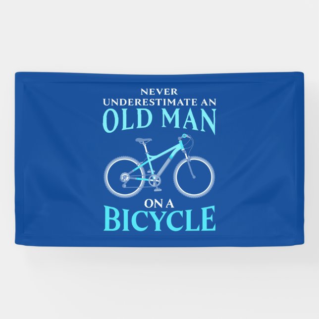 Banderoles Un Vieux Homme À Vélo (Horizontal)