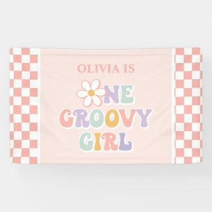 Banderoles Une fille Super Pink Daisy Checker