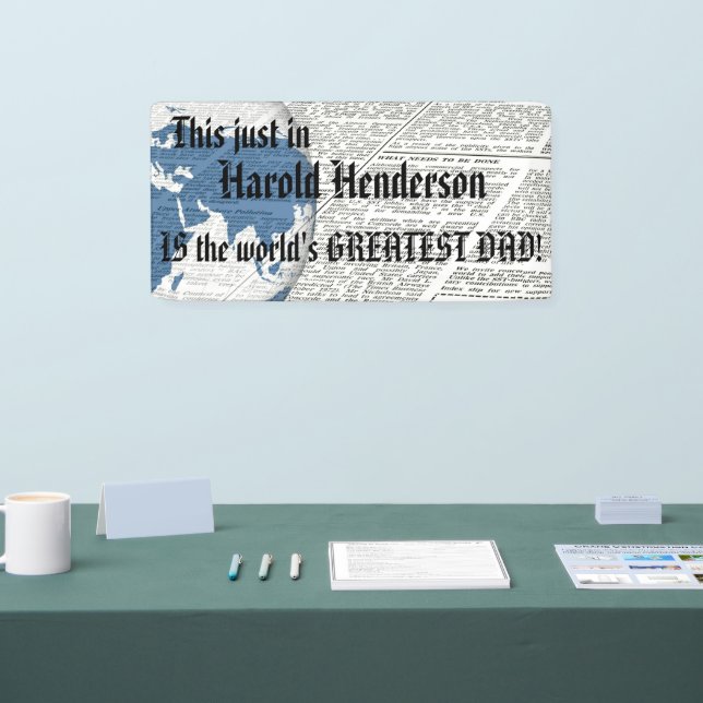 Banderoles Une nouvelle personnalisable le plus grand papa du (Salon professionnel)