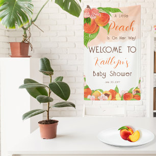 Banderoles Une Petite Pêche Est En Chemin Fille Baby shower