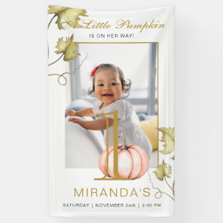 Banderoles Une petite photo Citrouille fête d'anniversaire