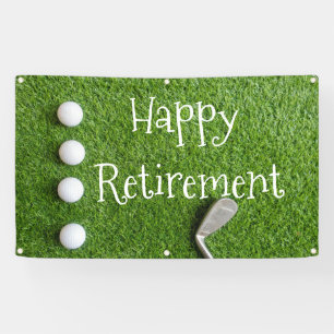 Banderoles Une retraite heureuse au golf avec des balles de g