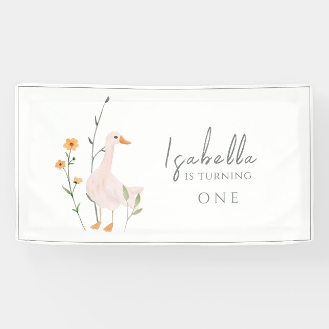 Banderoles Une sotte fête de l'oie Anniversaire Minimalisme C (Horizontal)