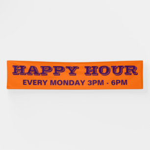 Banderoles Uniquement Arrière - plan couleur - orange + vos i