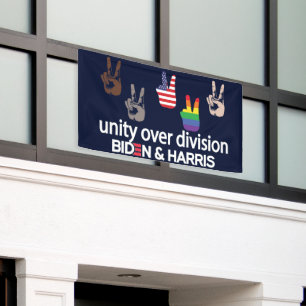 Banderoles Unité sur division 2024 Élection Biden Harris