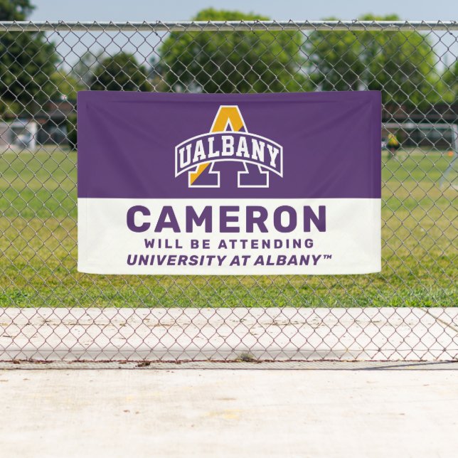 Banderoles Université d'Albany | Le Diplômé Assistera (En situation)