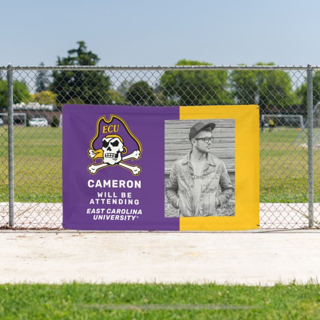 Banderoles Université de Caroline de l'Est | Pirates écus (Insitu)