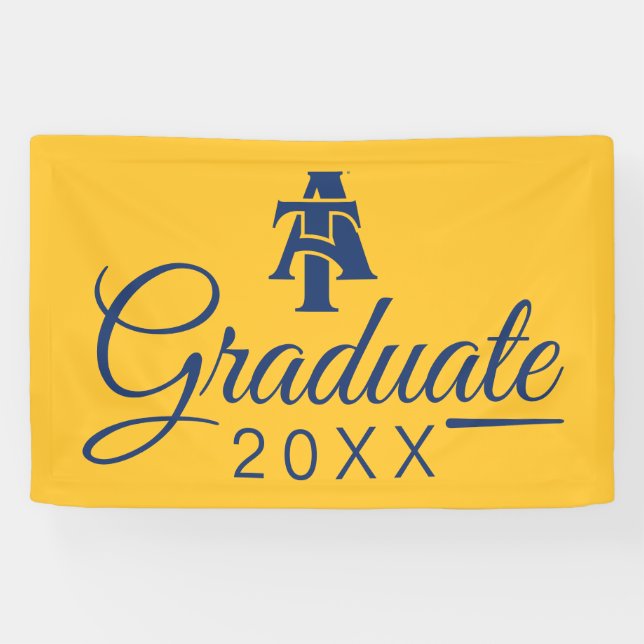 Banderoles Université d'État A&T de Caroline du Nord | Un log (Horizontal)