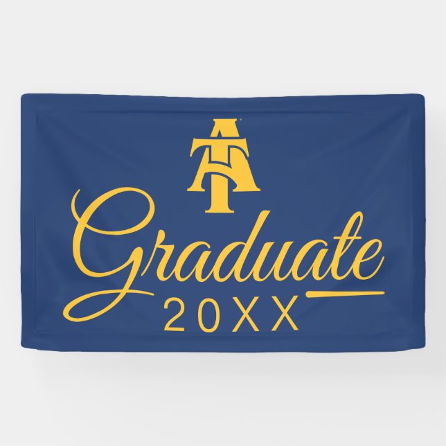 Banderoles Université d'État A&T de Caroline du Nord | Un log (Horizontal)