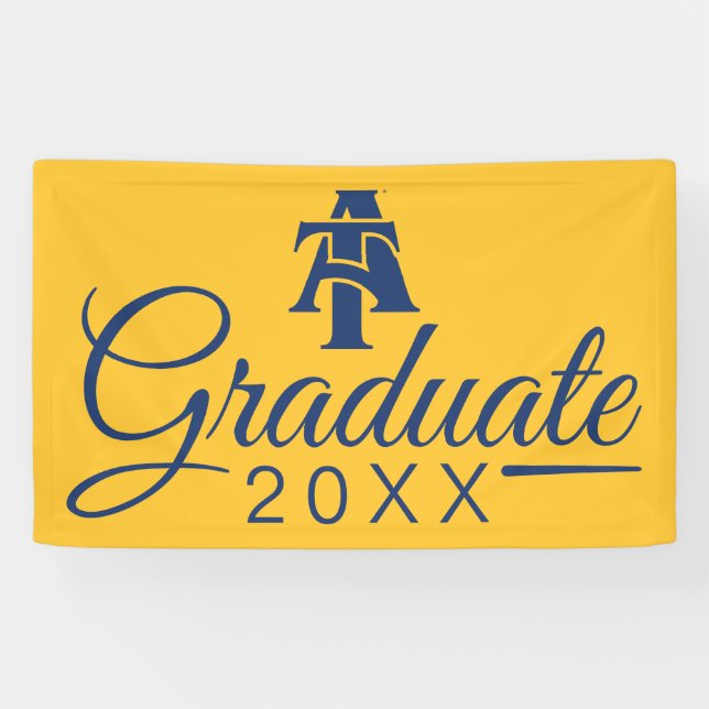 Banderoles Université d'État A&T de Caroline du Nord | Un log (Horizontal)