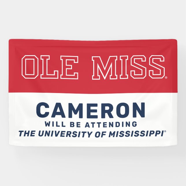 Banderoles Université du Mississippi | Ole Miss Wordmark (Horizontal)