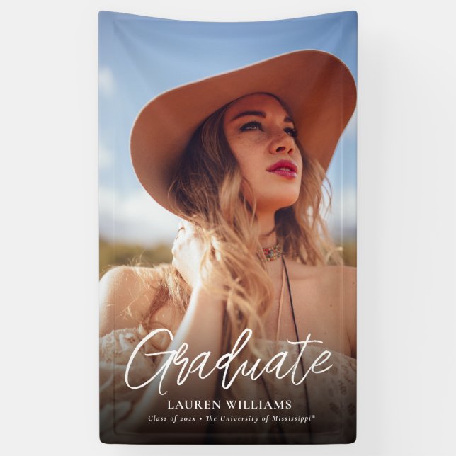 Banderoles Université du Mississippi | Script M (Vertical)