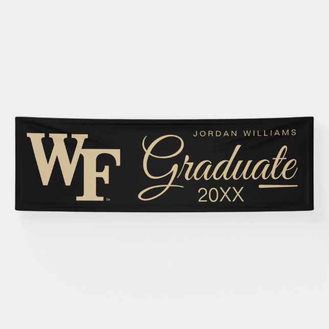Banderoles Université Wake Forest | WF (Horizontal)