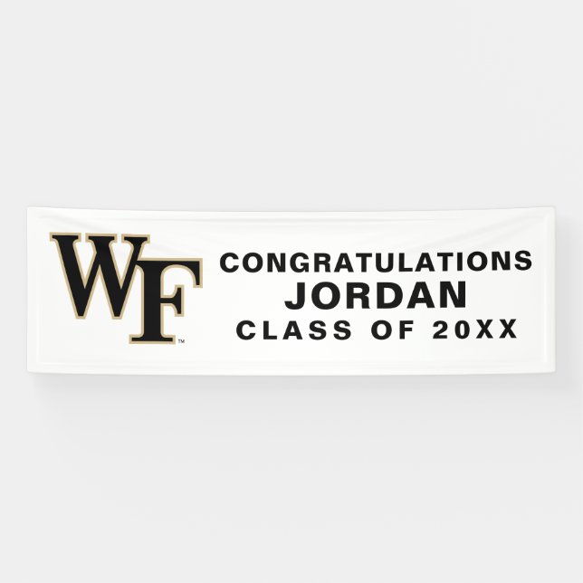 Banderoles Université Wake Forest | WF (Horizontal)