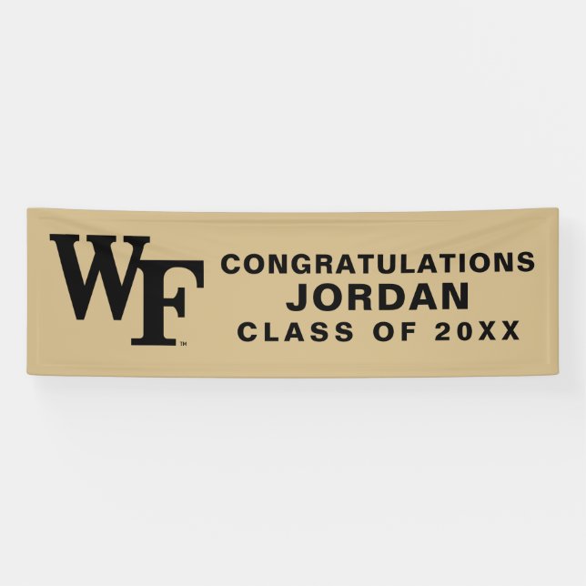 Banderoles Université Wake Forest | WF (Horizontal)