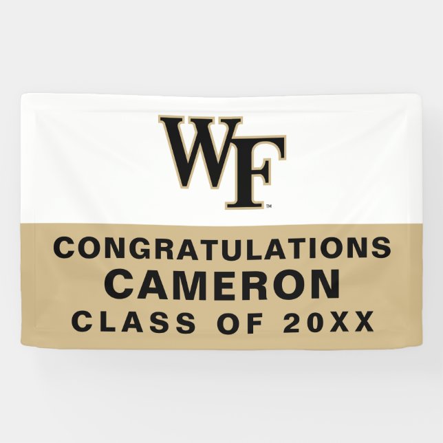 Banderoles Université Wake Forest | WF (Horizontal)
