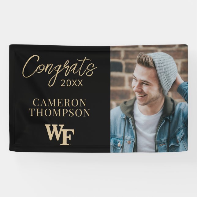 Banderoles Université Wake Forest | WF (Horizontal)