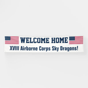 Banderoles USA Flag Welcome Home Custom Banner