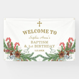 Banderoles Vacances d'hiver 1er anniversaire Baptême Affiche 