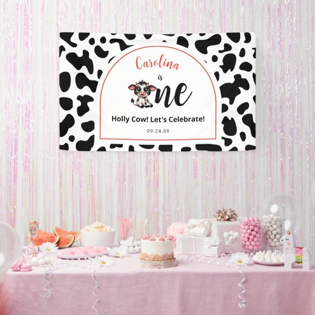 Banderoles vache mignonne fêtons ça (Fête)