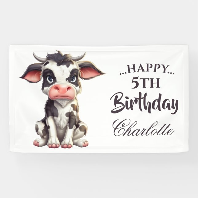 Banderoles Vache noire douce (Horizontal)