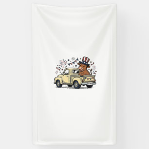 Banderoles Vache patriotique conception vectorielle camion 4