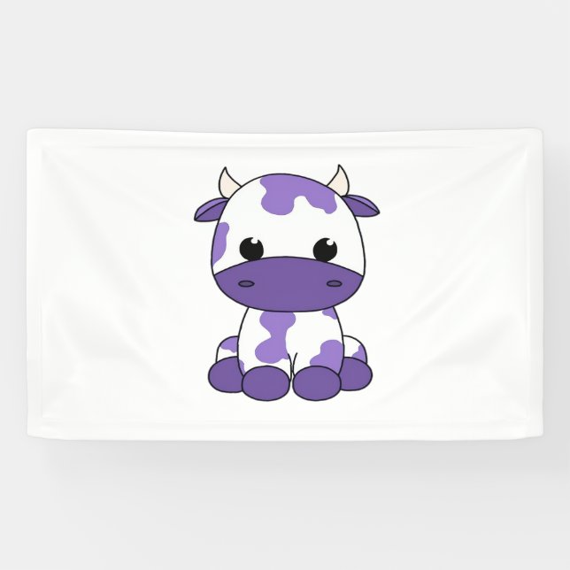 Banderoles Vache pourpre T-shirt surdimensionné_1 (Horizontal)