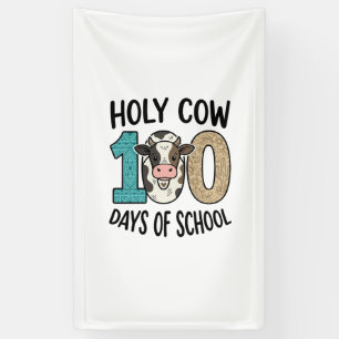 Banderoles Vache sacrée 100 jours d'école Vintage T-shirt de