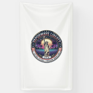 Banderoles Vaporwave Liberté Patriotique Patriotique Vaporwav