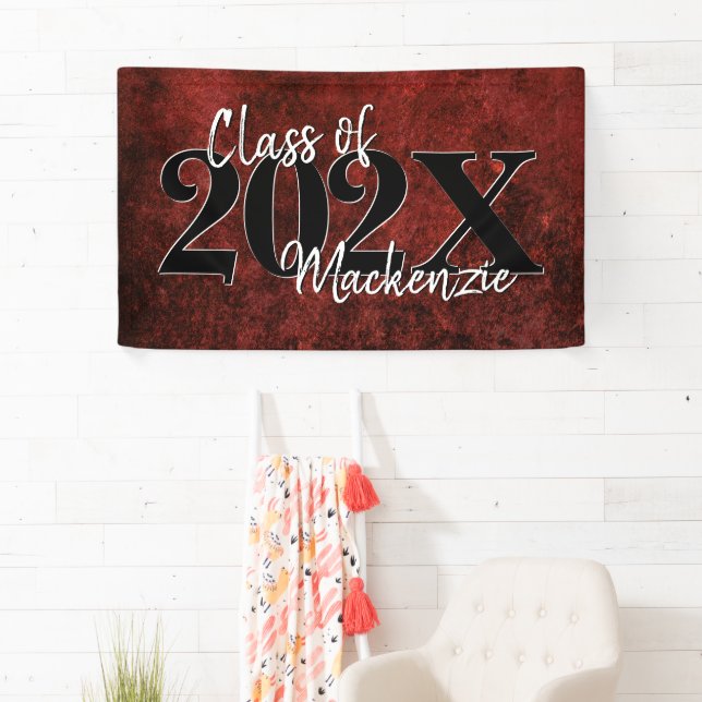 Banderoles Velvet Grad | Ruby Red Crimson Jewel Tone Grunge (En situation)