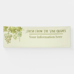 Banderoles vendeurs de raisins frais ajouter un stand de text