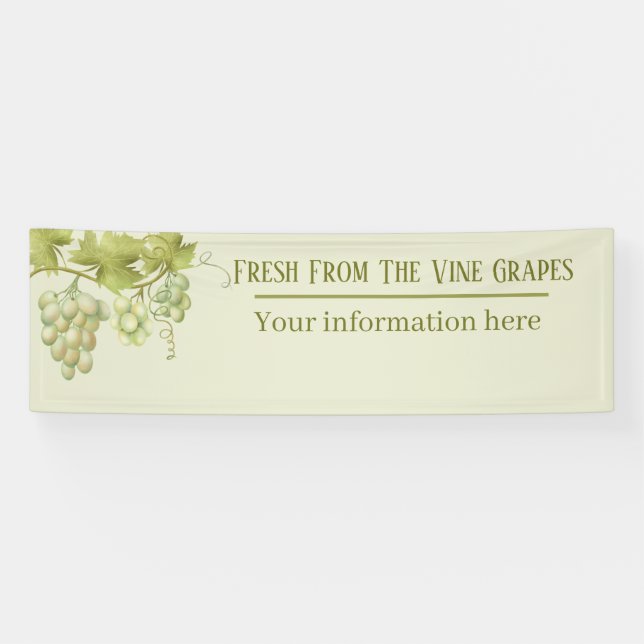 Banderoles vendeurs de raisins frais ajouter un stand de text (Horizontal)
