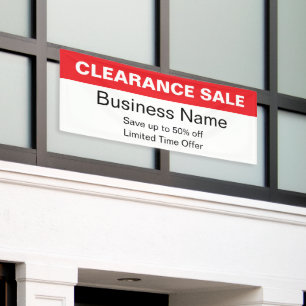 Banderoles Vente de liquidation Affaires Rouge et Blanc Magas