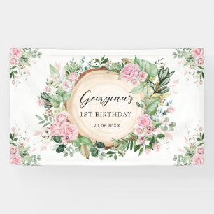 Banderoles Verdure rustique Dusty Rose Floral Girls Anniversa
