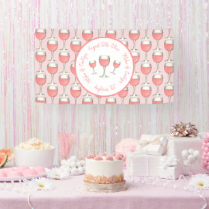 Banderoles Verre rose Rosé Blush Mariage Fête des mariées