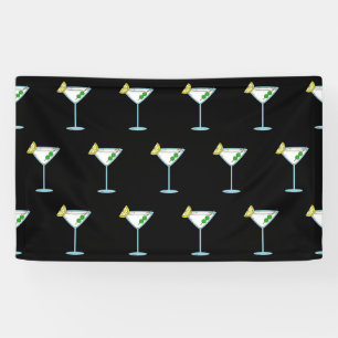 Banderoles Verres à cocktail pour amateurs de Martini Barman 