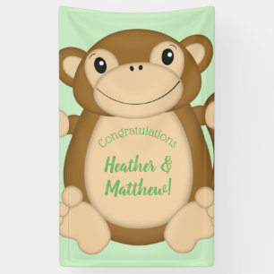 Banderoles Vert Baby shower singe