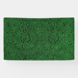 Banderoles Vert celtique vintage de lierre de noeud de