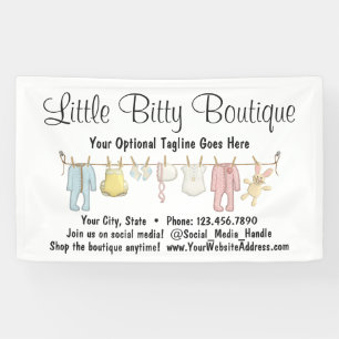 Banderoles Vêtements bébé Lingerie Enfants Boutique de vêteme