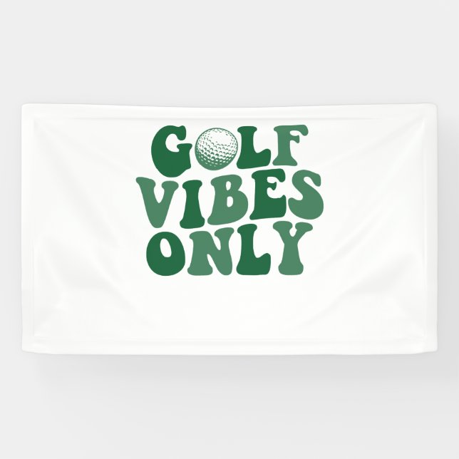Banderoles Vibes De Golf Seulement, Lover De Golf (Horizontal)