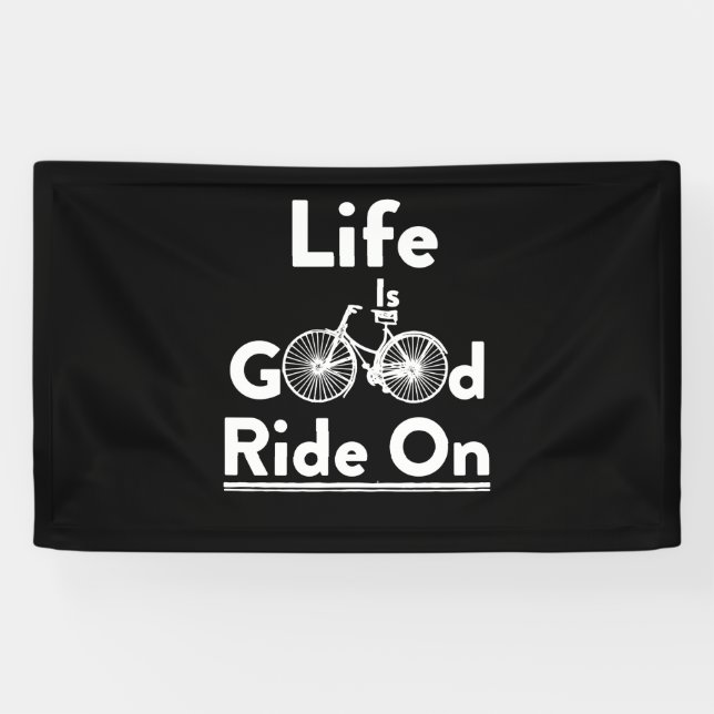 Banderoles Vie Amusante Bonne Balade Sur Croiseur À Vélo (Horizontal)